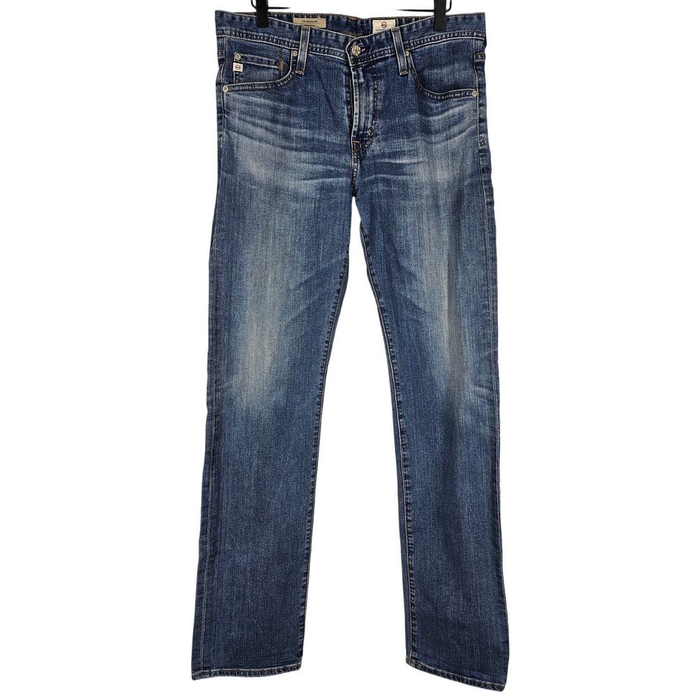 ADRIANO GOLDSCHMIED AG THE GRADUATE MEN'S BLUE STRAIGHT LEG JEAN PANT SIZE 32R